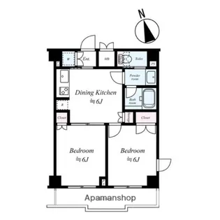 ルーブル鷺宮六番館【6階】の間取り