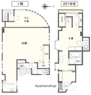 キャッスル豊島園【1201号室】の間取り