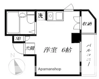 リベルテ新中野【201号室】の間取り