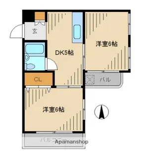 コーポあかね【2階】の間取り