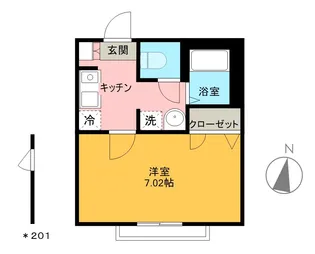 レジデンスシーアロマ【1階】の間取り