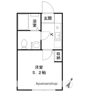 レジナス西新宿【1階】の間取り