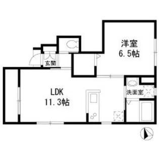 西荻II番館【1階】の間取り