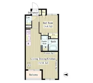 ガーデンコートアネックス【3階】の間取り