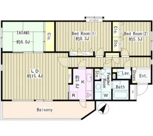 グリーンヒル石神井公園【2階】の間取り