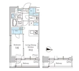 パークアクシス東高円寺【2階】の間取り