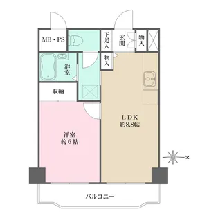 シェソワ百人町【4階】の間取り