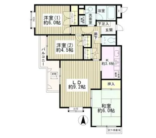 フラット浜田山【3階】の間取り