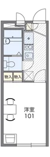 レオパレス潮音【2階】の間取り
