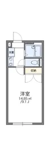 レオパレスメイプルハイム高野台2号館【1階】の間取り