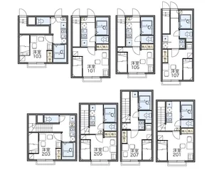 レオパレスライブリィスターⅡ【1階】の間取り