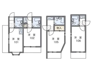 レオパレスTOSA【1階】の間取り