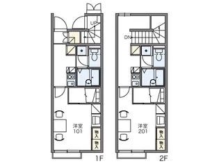 レオパレスラヴィー【2階】の間取り