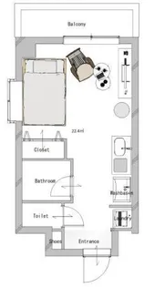ガイア歌舞伎町壱番館【4階】の間取り