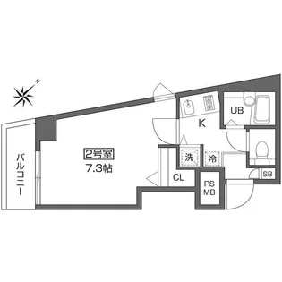 ベルファース早稲田【10階】の間取り