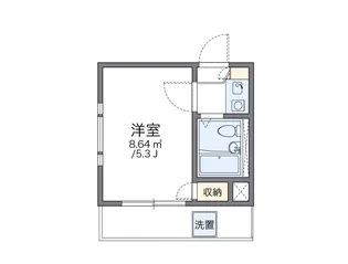 レオパレス落合【2階】の間取り
