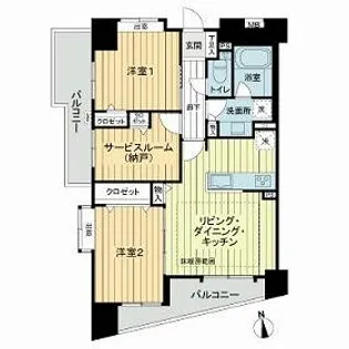 ライオンズステーションプラザ練馬【2階】の間取り