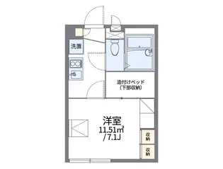 レオパレスサンチェリー【1階】の間取り