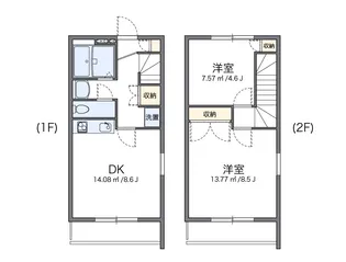 レオパレスラルクアンシエル【1階】の間取り