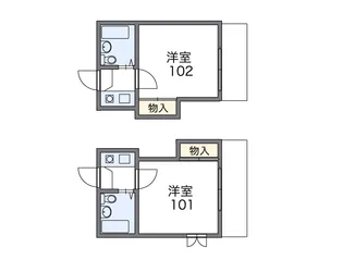 レオパレス新高円寺【2階】の間取り