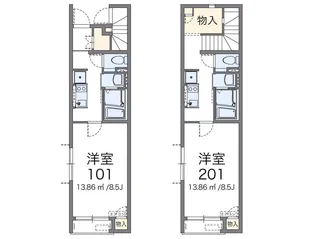 レオネクストプチフラージュ【1階】の間取り