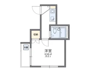 レオパレス西巣鴨【2階】の間取り