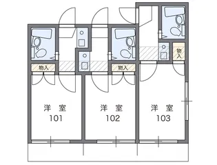 レオパレス東中野第4【2階】の間取り