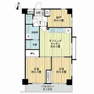 ドムール江古田【1階】の間取り