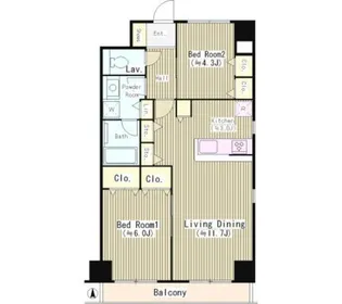 江戸川橋杉原ビルヂング【8階】の間取り