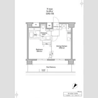プラウドフラット荻窪Ⅱ【9階】の間取り