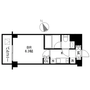 1Kの間取り画像