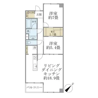 グランマルジュ市ヶ谷【1階】の間取り