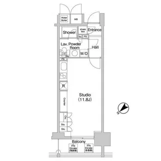 コンフォリア北参道【8階】の間取り