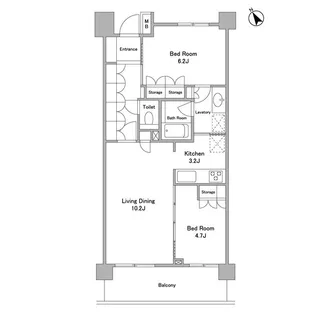 パークグレイス駒込【6階】の間取り