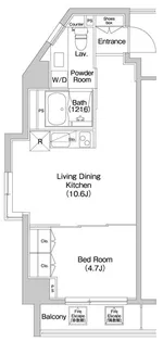 コンフォリア西新宿【14階】の間取り