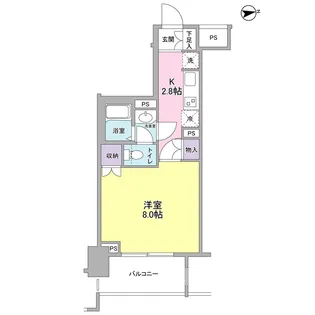 レキシントン・スクエア新宿御苑【7階】の間取り