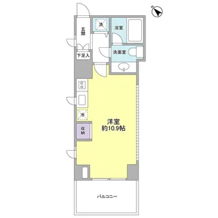プロスペクト渋谷道玄坂【0201号室】の間取り