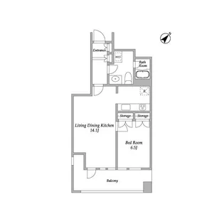渋谷プロパティータワー【14階】の間取り