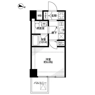 プレール・ドゥーク渋谷幡ヶ谷【5階】の間取り