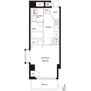 ラスパシオ三軒茶屋【4階】の間取り