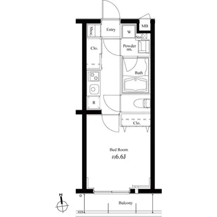 ハーモニーレジデンス東京アーバンスクエア【4階】の間取り