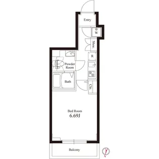 アペルト西新宿【6階】の間取り