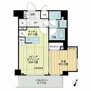 ライオンズクオーレ池袋ソシア【7階】の間取り