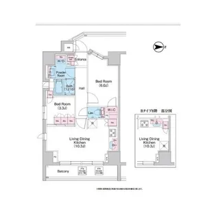 コンフォリア世田谷上馬【6階】の間取り