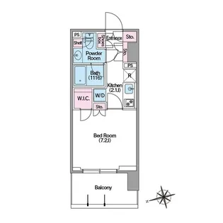 コンフォリア東新宿ステーションフロント【9階】の間取り