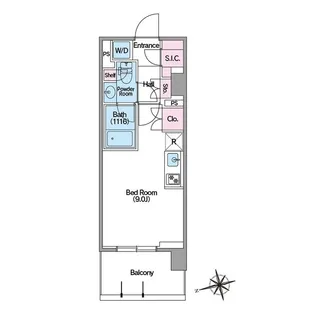 コンフォリア東新宿ステーションフロント【6階】の間取り