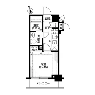 プレール・ドゥーク早稲田【6階】の間取り