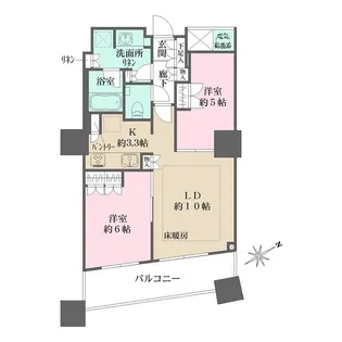 ザ・パークハウス西新宿タワー60【36階】の間取り