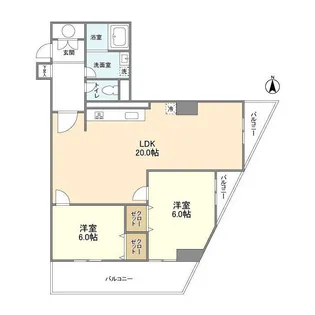 パティオ右近【6階】の間取り