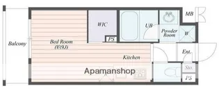 B CITY APARTMENT SHINJUKU NW【403号室】の間取り